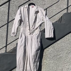 VINTAGE White Floral Paisley Jumpsuit